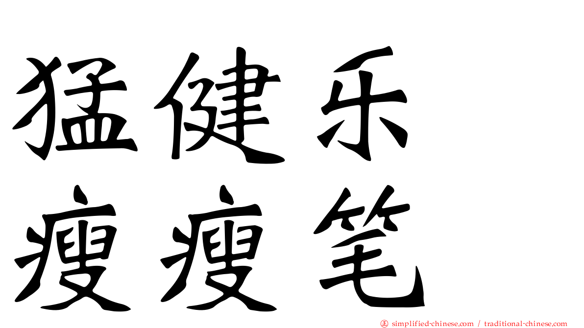 猛健乐　瘦瘦笔